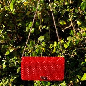 Monogramme Studded Leather Chain Wallet